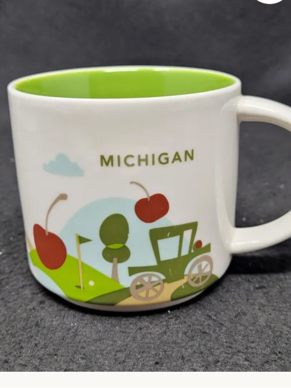 Starbucks Michigan You Are Here Collection ceramic coffee mug 14oz